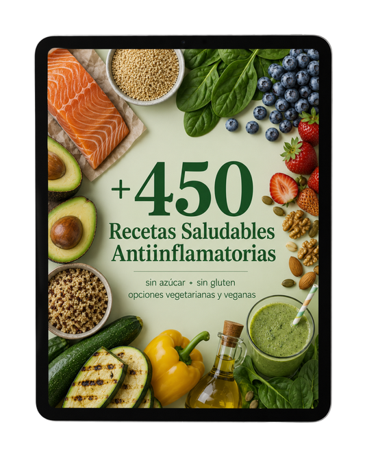 +450 Recetas Saludables y antiinflamatorias (con la compra, te llevas los bonus de regalo)